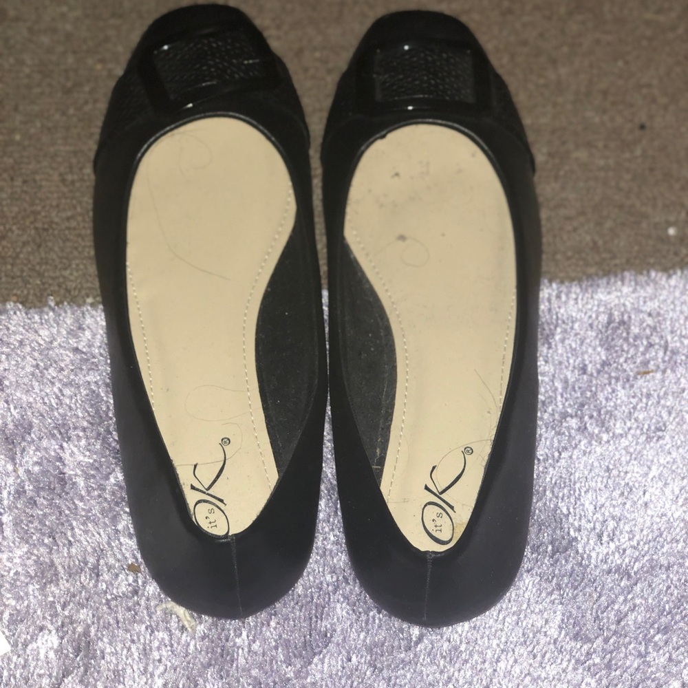 Elegant Women's Black Flats by CK